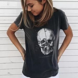 Black Brandy Melville Skull Tee